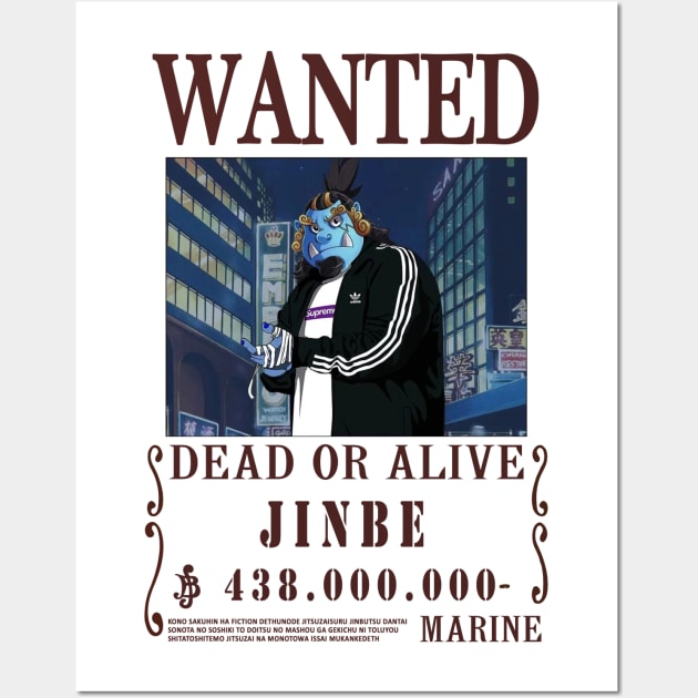 Jinbei One Piece Fashion Wanted Wall Art by Teedream